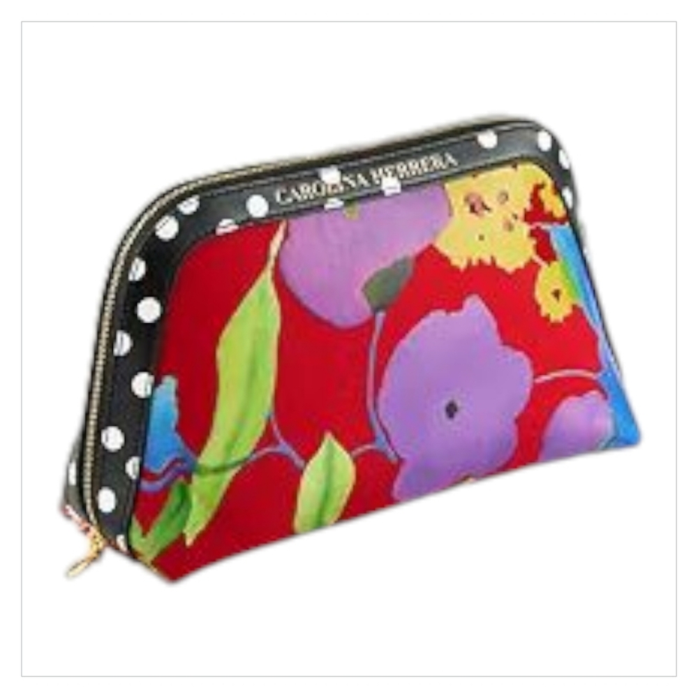 Carolina Herrera Fragrance Red Floral Makeup Bag Pouch Gifts W Samples Sealed